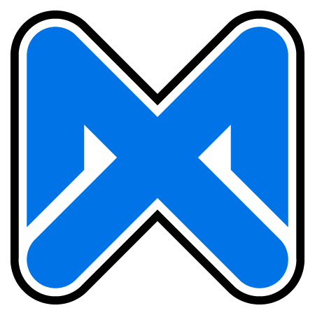 blaues MX-Symbol