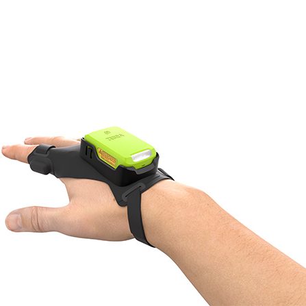 Zebra RS2100 Bluetooth Wearable Scanner Hand front oben